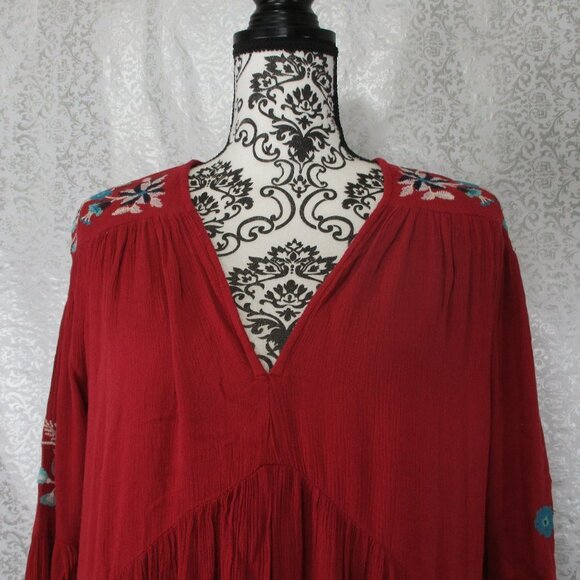 FREE PEOPLE Embroidered  Tunic Top Size XS - Picture 2 of 11